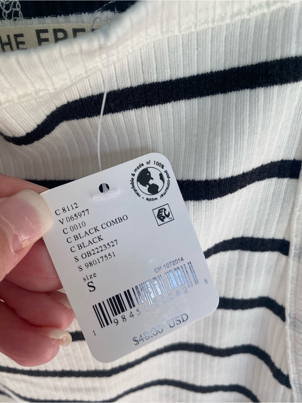 NWT Free People Mia Stripe Tank Small - Picture 6 of 7
